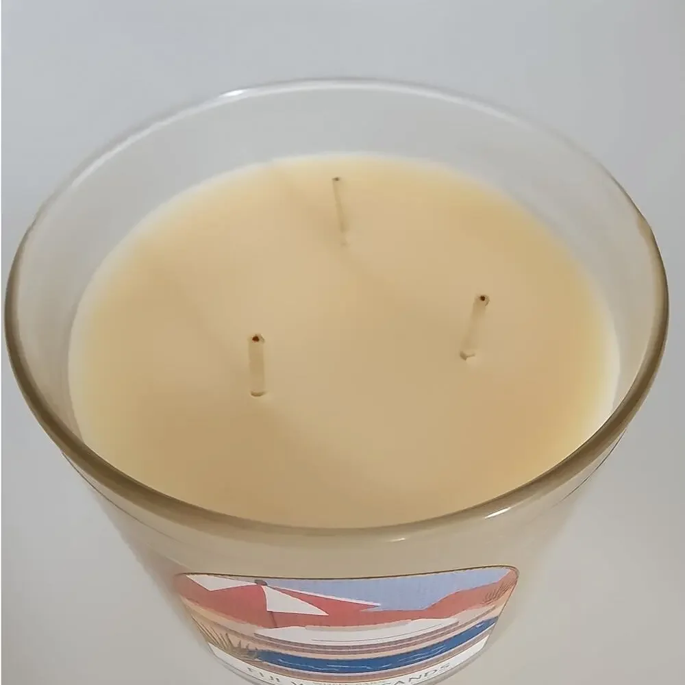 Bath & Body Works White Barn Figi White Sands 14.5 oz  3-Wick Candle Scented